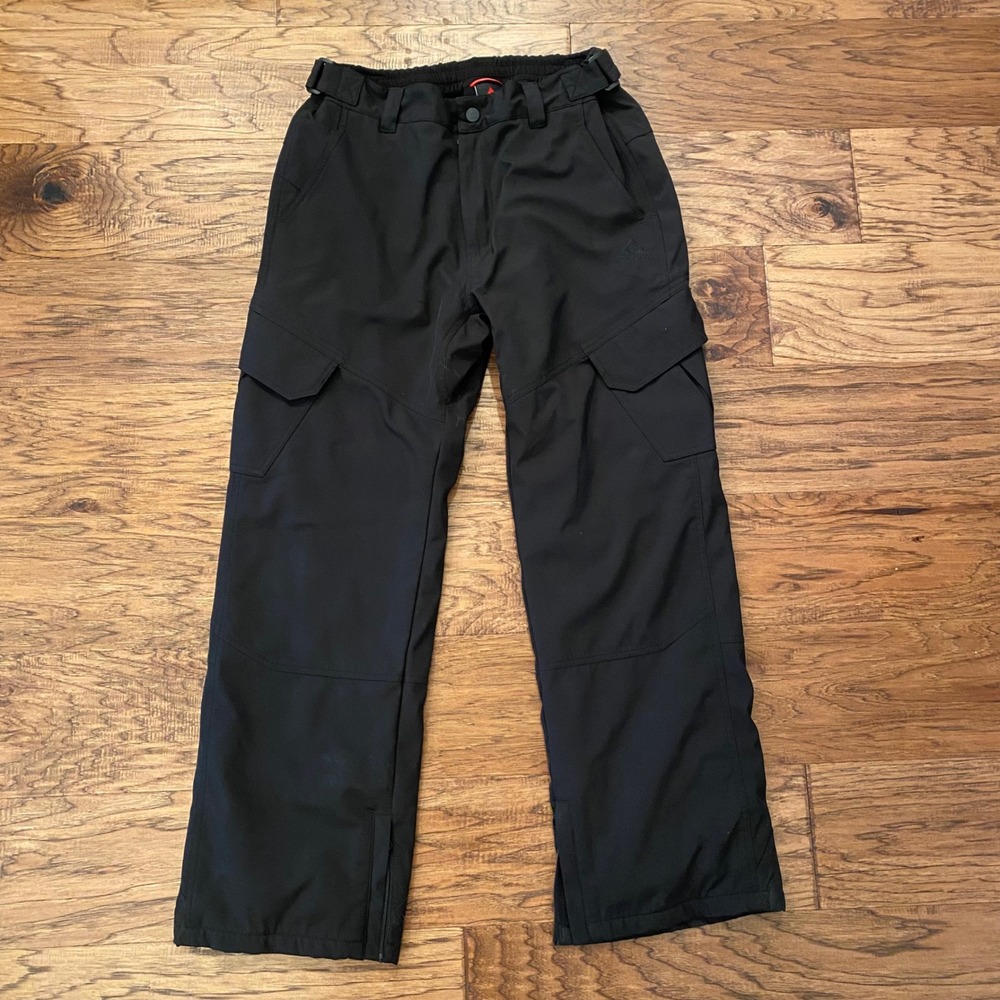 Gerry Snow Pants Mens XL Black Softshell Fleece Lined Cargo Ski Winter Sking